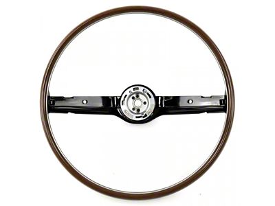 1968 Mustang Deluxe Interior 2-Spoke Woodgrain Steering Wheel