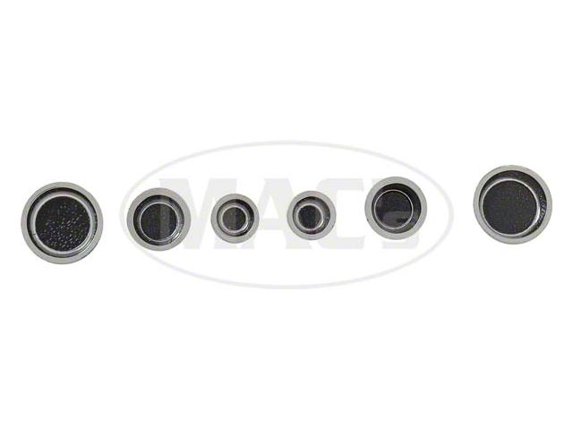 1968 Mustang Horn Panel Button Kit, 6 Pieces