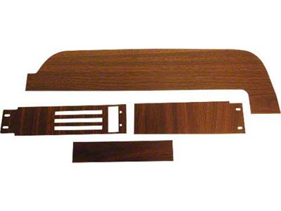 1968 Mustang Woodgrain Dash Trim Insert Set for Cars without A/C