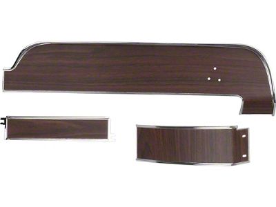 1968 Mustang Woodgrain Dash Trim Panel Set, 3 Pieces