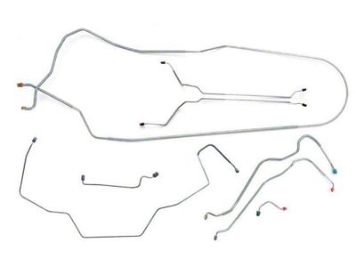 1968 Oldsmobile Cutlass/ 442/ F85 Convertible Power Disc Complete Brake Line Set 7pc, Stainless Steel
