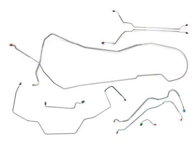 1968 Oldsmobile Cutlass/ 442/ F85 Hardtop Power Disc Brake Line Set 8pc, Stainless Steel