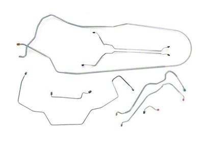 1968 Pontiac GTO/ Tempest/ LeMans Convertible Power Disc Complete Brake Line Set 8pc OE Steel