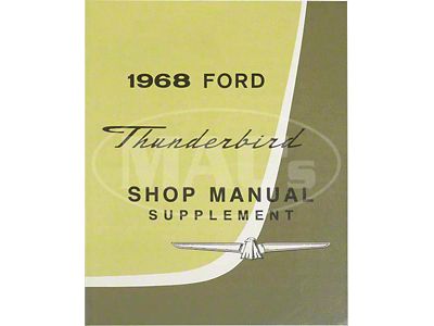 1968 Thunderbird Shop Manual Supplement