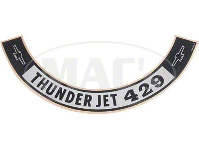 1968 Thunderbird Thunder Jet 429 Air Cleaner Decal
