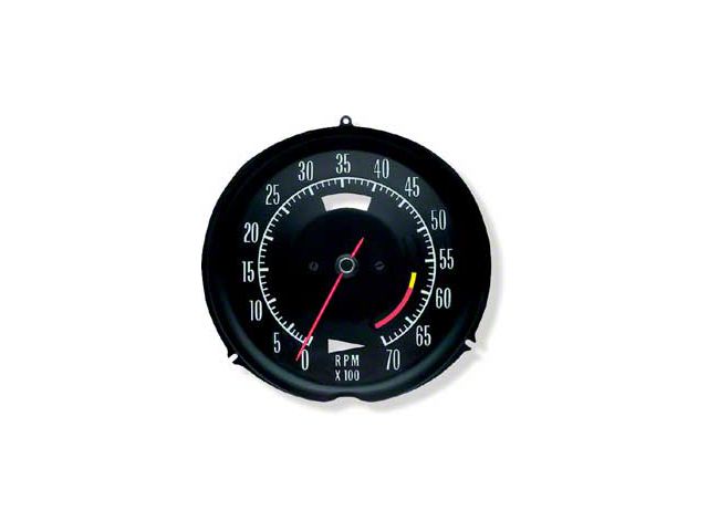 1969-1970 Corvette Tachometer 6000 Red Line