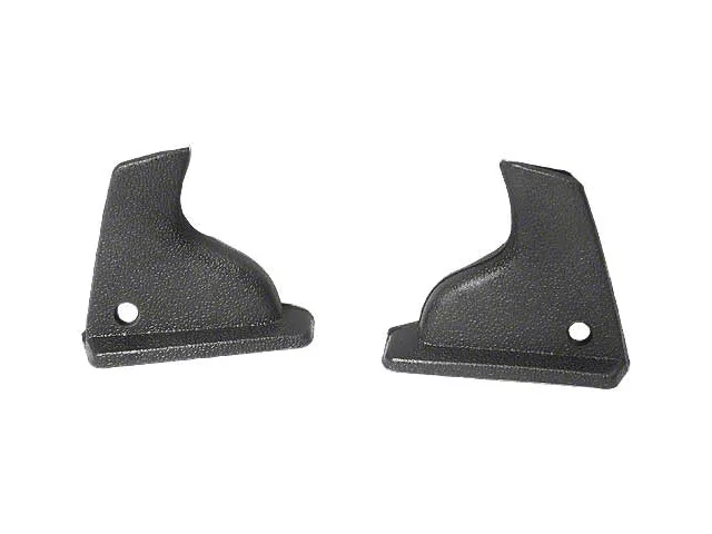 1969-1970 Mustang Black Plastic Interior Quarter Window Mouldings, Pair