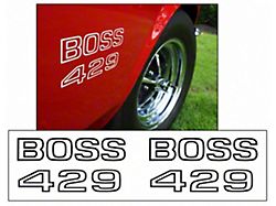 1969-1970 Mustang Boss 429 Fender Decal Set