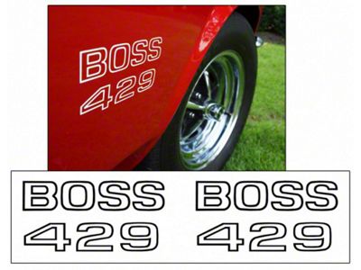 1969-1970 Mustang Boss 429 Fender Decal Set