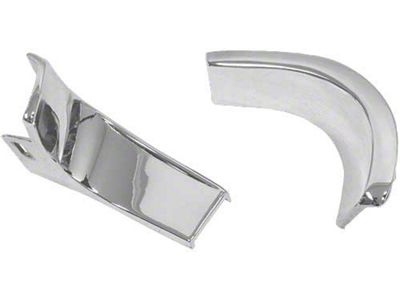 OPR 1969-1970 Mustang Coupe Chrome Outside Quarter Window Moldings, Pair