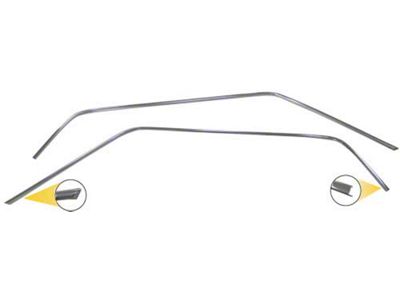 OPR 1969-1970 Mustang Coupe Roof Drip Rail Mouldings, Pair