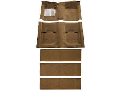 1969-1970 Mustang Fastback Molded Nylon Carpet Set without Mass Backing for Cars with Fold Down Rear Seat