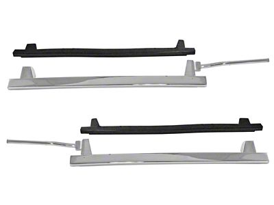 1969-1970 Mustang Fastback Quarter Window Frames, Pair