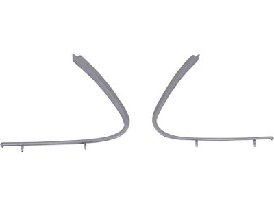 1969-1970 Mustang Fastback Quarter Window Moldings, Pair