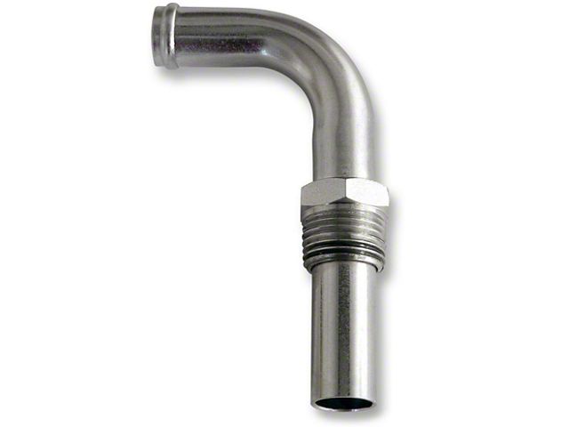 1969-1970 Mustang Heater Hose Elbow with Silver Zinc Finish , 428 V8