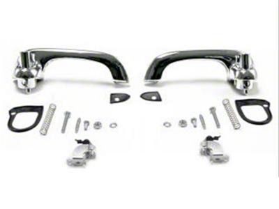 1969-1970 Mustang Show Quality Door Handle Set, Polished Chrome