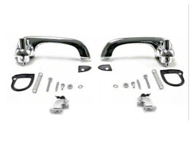 1969-1970 Mustang Show Quality Door Handle Set, Polished Chrome