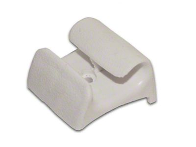 1969-1970 Mustang Sun Visor Center Bracket, White Plastic