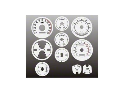 1969-1970 Mustang White Face Gauge Overlay Kit