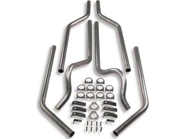 1969-1972 Chevy Blazer-GMC Jimmy Hooker Manifold Back Dual Exhaust System Without Mufflers, 2WD-Small