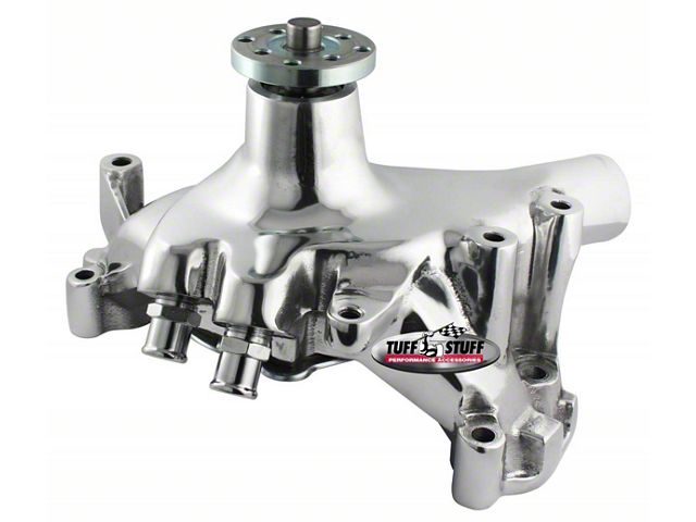 1969-1972 Chevrolet Camaro Platinum SuperCool Water Pump; 7.281 in. Hub Height; 5/8 in. Pilot; Long; 2 Threaded Water Ports; Aluminum Casting; Polished; 1461AB