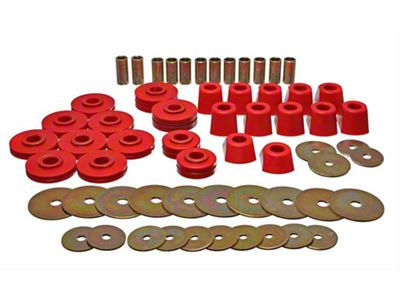 1969-1972 Chevy-GMC Blazer/Jimmy Body Mount Bushings, 4WD, Red