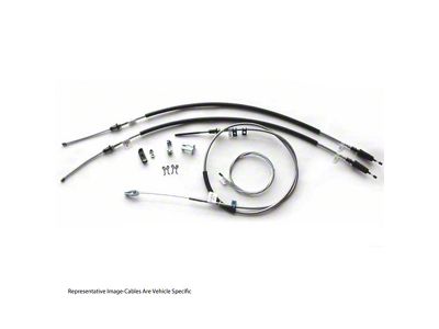 1969-1972 Chevy-GMC Truck Parking & Emergency Brake Cable Set, Long Bed, NonTH400, OE Steel