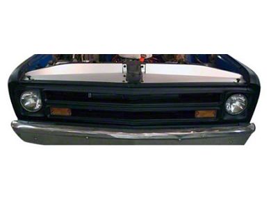 Radiator Support Filler Pnl Blk Anodized Bowtie/Chev 69-72