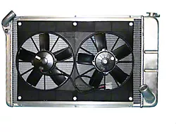 1969-1972 Corvette Aluminum Radiator And Fan Module Assembly Small Block For Cars With Manual Transmission