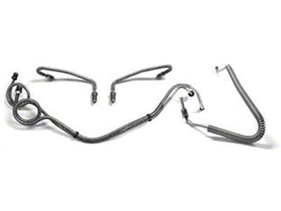 1969-1972 El Camino Front Brake Line Set, Power Drum, Stainless Steel