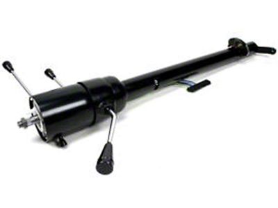 1969-1972 GM A Body Ididit Column, Tilt, Black Powder Coat, With Column Shift