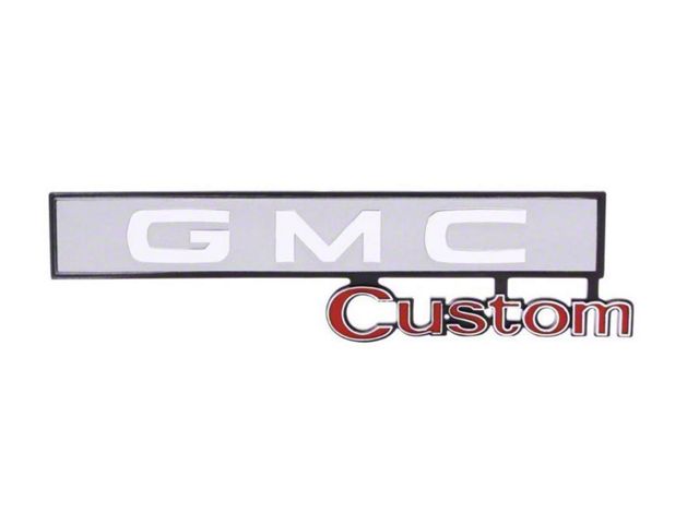 1969-1972 GMC Truck Glove Box Door Emblem, GMC Custom, Sold as Each