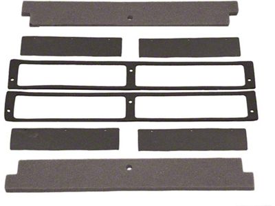 1969-1976 Corvette Body Vent Seal Kit Rear For Cars Without Air Conditioning