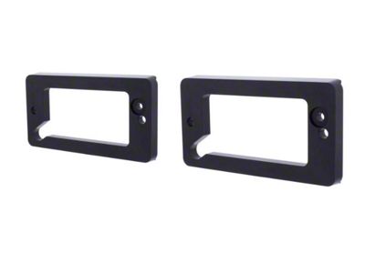 1969-1977 Bronco Billett Aluminum Turn Signal Bezel Pair, Black Anodized