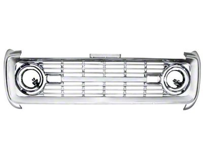 1969-1977 Ford Bronco Chrome Plated Grille Without Lettering