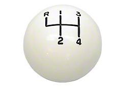 1969-1981 Camaro Hurst Shifter Knob, Off-White Ball, 4-speed Pattern