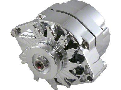 Powermaster Alternator; 140 Amp; Chrome (70-82 Corvette C3)