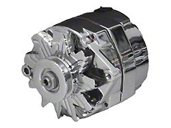 Powermaster Alternator; 140 Amp; Chrome (55-57 150, 210, Bel Air, Nomad)