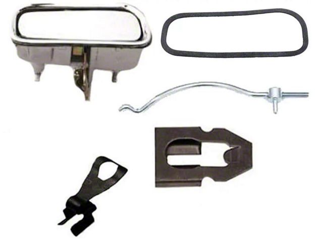1969-1982 Corvette Handle Kit Outside Left With Rod And Clip