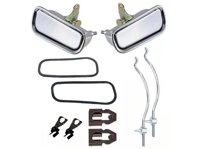 1969-1982 Corvette Handle Kit Outside With Rods And Clips