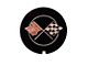 Crossflag Circle Emblem for Aluminum Valve Cover; Passenger Side (69-84 Corvette C3 & C4)