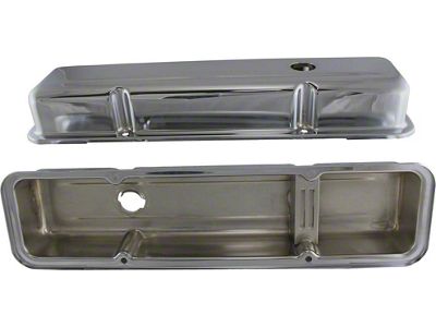 Valve Covers, Small Block, Chrome, 1969-1982