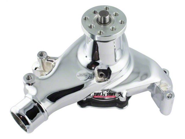 1969-1986 Chevrolet Camaro Platinum SuperCool Water Pump; 6.937 in. Hub Height; 5/8 in. Pilot; Long; Reverse Rotation; Aluminum Casting; Polished; For Custom Serpentine Systems Only; 1511NBREV