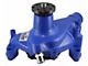 1969-1992 Chevrolet Camaro SuperCool Water Pump; 6.937 in. Hub Height; 5/8 in. Pilot; Threaded Water Port; Blue Powdercoat w/Chrome Accents; 1449NCBLUE