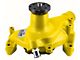 1969-1992 Chevrolet Camaro SuperCool Water Pump; 6.937 in. Hub Height; 5/8 in. Pilot; Long; Threaded Water Port; Yellow Powdercoat w/Chrome Accents; 1449NCYELLOW