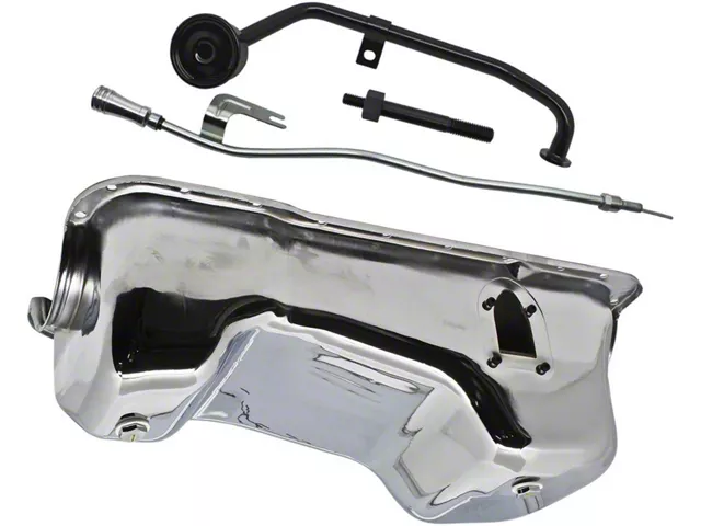 1969-1997 351W V8 Oil Pan Conversion Kit with Chrome Finish