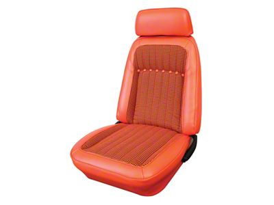 Deluxe Houndstooth Seat Upholstery Kit; Black Vinyl (1969 Camaro)