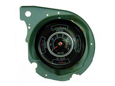 1969 El Camino Tachometer, 6000 Red Line, Original Style