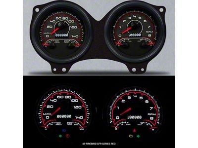 1969 Firebird 69 CFR Red Gauge Set