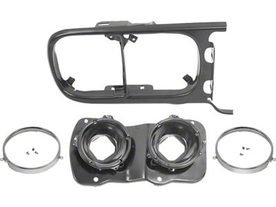 OPR 1969 Firebird Headlamp Mounting Bucket and Bezel Assembly Right